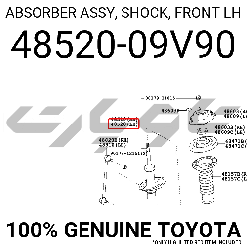 ABSORBER ASSY, SHOCK, FRONT LH