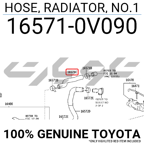 HOSE, RADIATOR, NO.1
