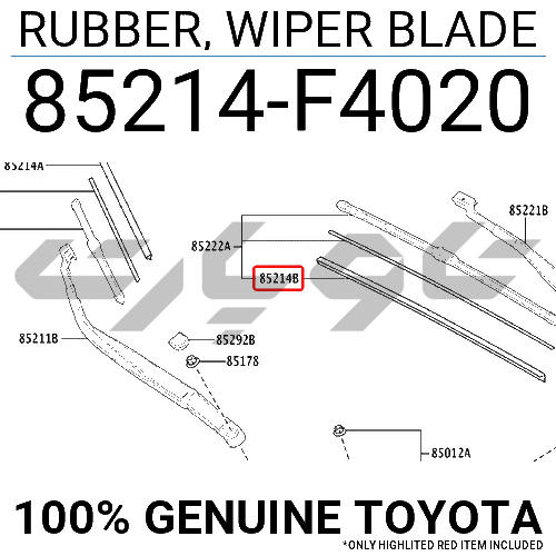 RUBBER, WIPER BLADE