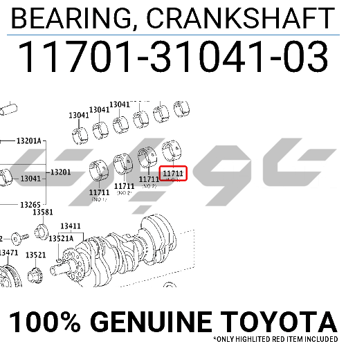 BEARING, CRANKSHAFT