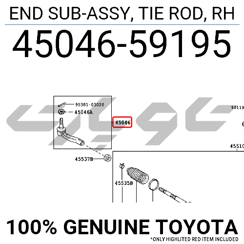 END SUB-ASSY, TIE ROD, RH