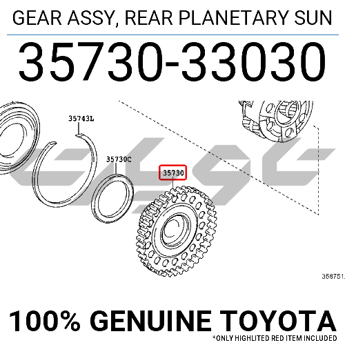 GEAR ASSY, REAR PLANETARY SUN