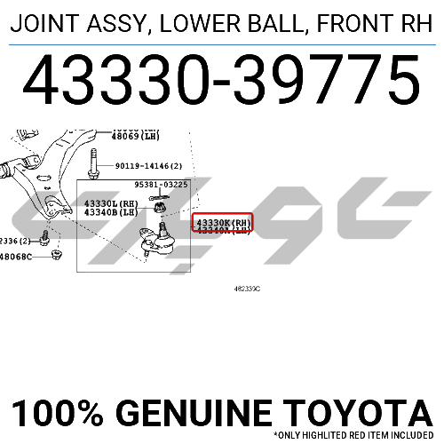 JOINT ASSY, LOWER BALL, FRONT RH