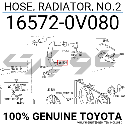 HOSE, RADIATOR, NO.2