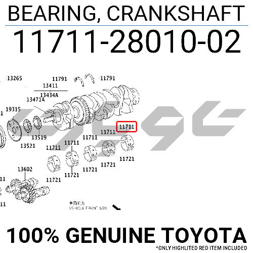 BEARING, CRANKSHAFT