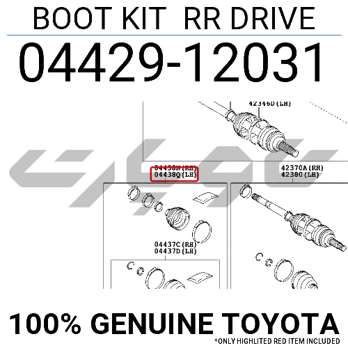 BOOT KIT RR DRIVE