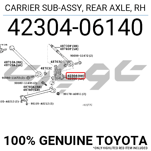 CARRIER SUB-ASSY, REAR AXLE, RH