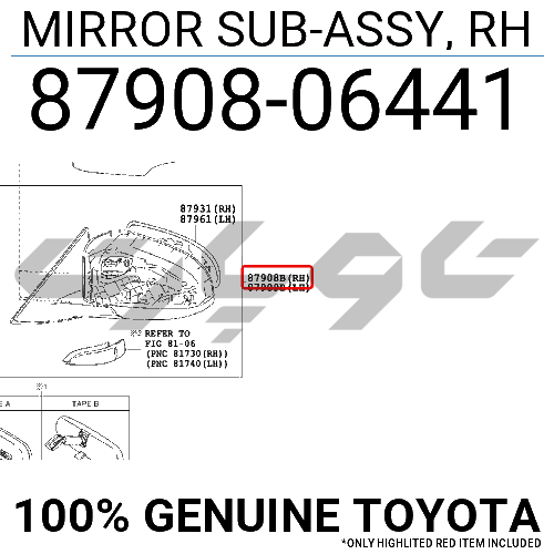 MIRROR SUB-ASSY, RH