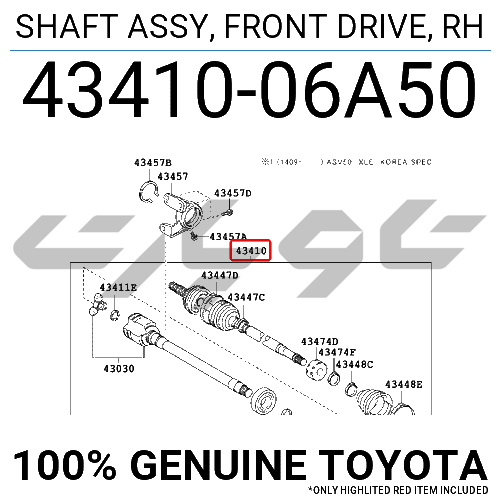 SHAFT ASSY, FRONT DRIVE, RH