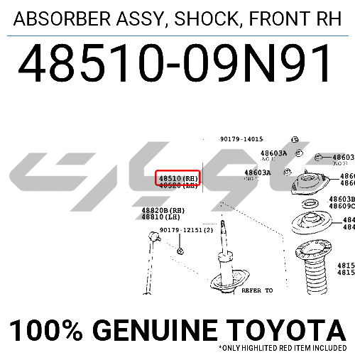 ABSORBER ASSY, SHOCK, FRONT RH