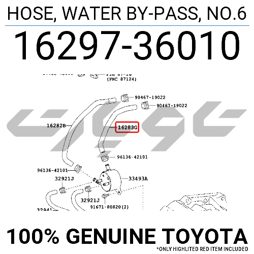 HOSE, WATER BY-PASS, NO.6