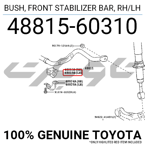 BUSH, FRONT STABILIZER BAR, RH/LH