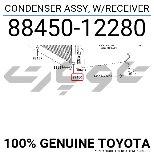 CONDENSER ASSY, W/RECEIVER