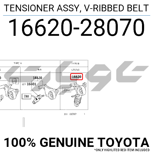 TENSIONER ASSY, V-RIBBED BELT