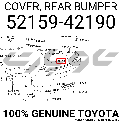 COVER, REAR BUMPER