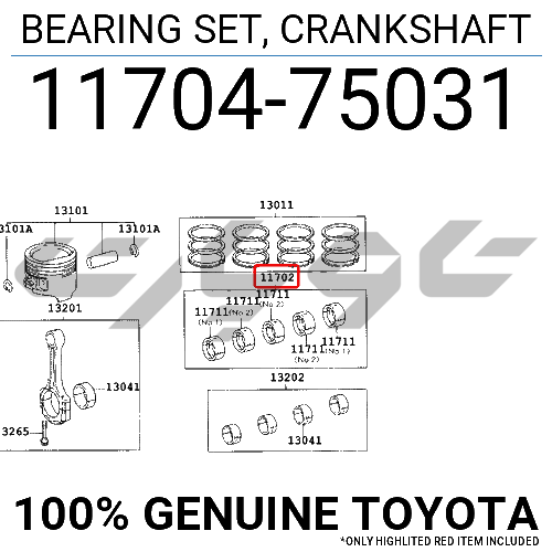 BEARING SET, CRANKSHAFT