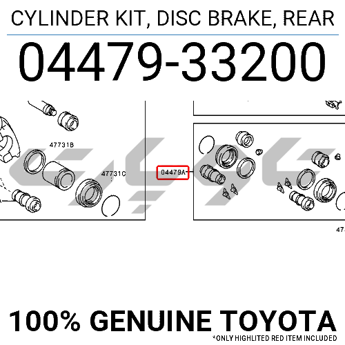 CYLINDER KIT, DISC BRAKE, REAR