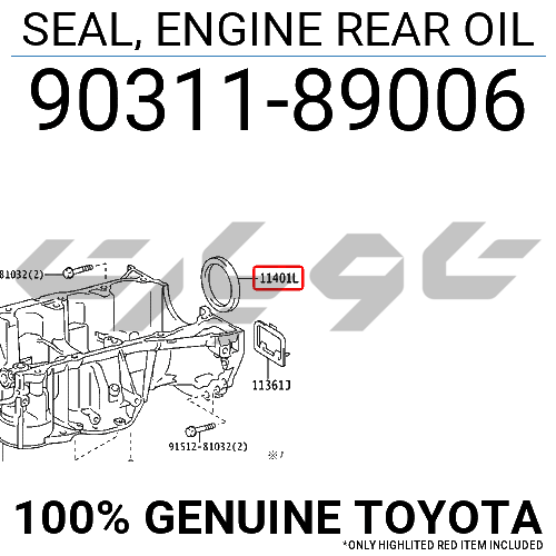 SEAL, ENGINE REAR OIL