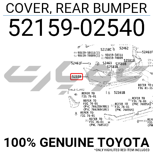 COVER, REAR BUMPER