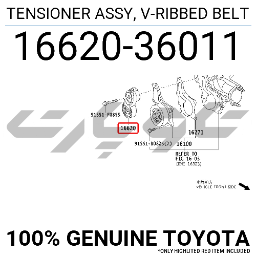 TENSIONER ASSY, V-RIBBED BELT