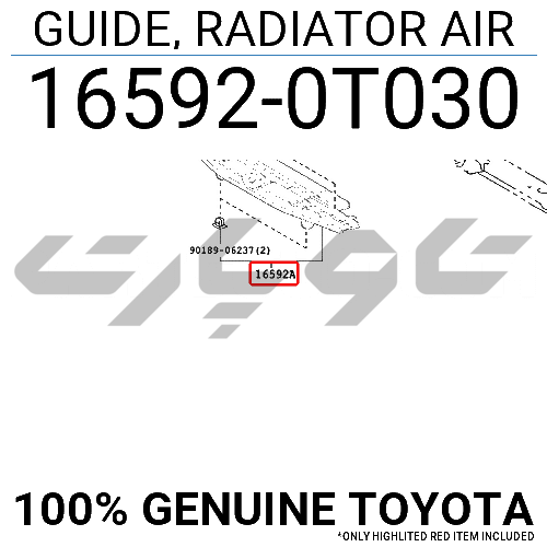 GUIDE, RADIATOR AIR