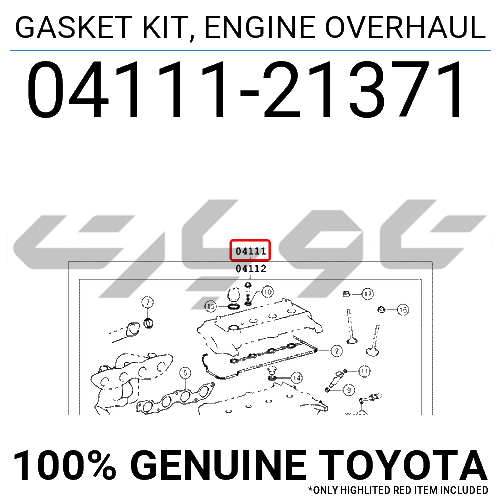 GASKET KIT, ENGINE OVERHAUL