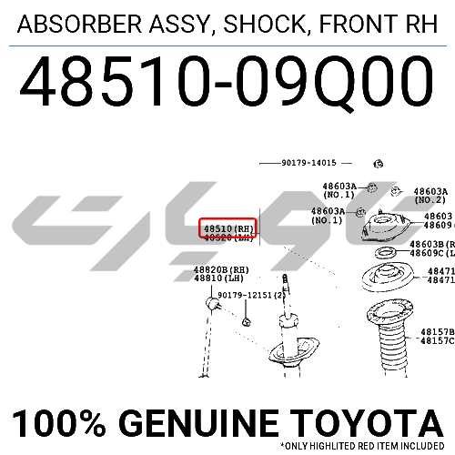 ABSORBER ASSY, SHOCK, FRONT RH