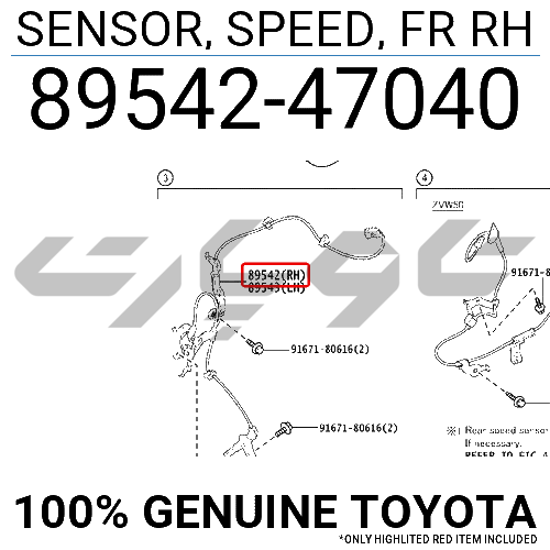 SENSOR, SPEED, FR RH