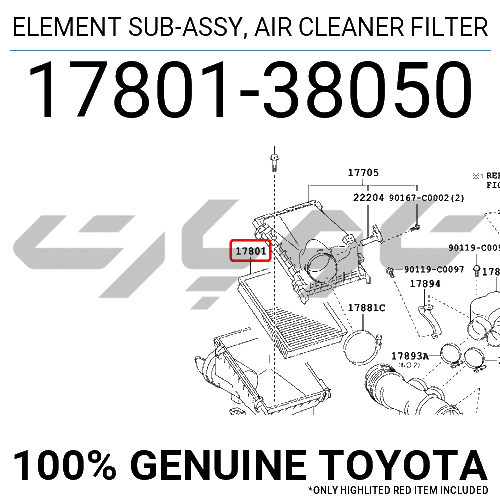 ELEMENT SUB-ASSY, AIR CLEANER FILTER