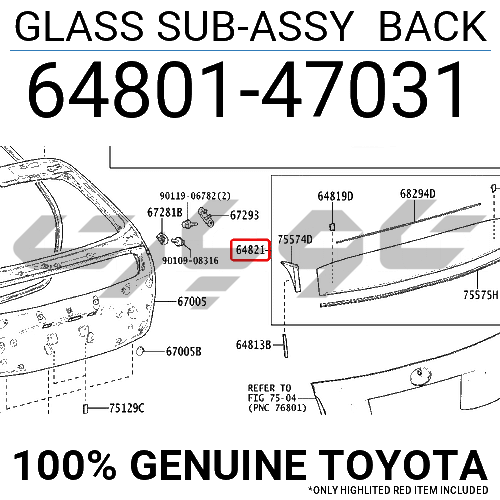 GLASS SUB-ASSY BACK