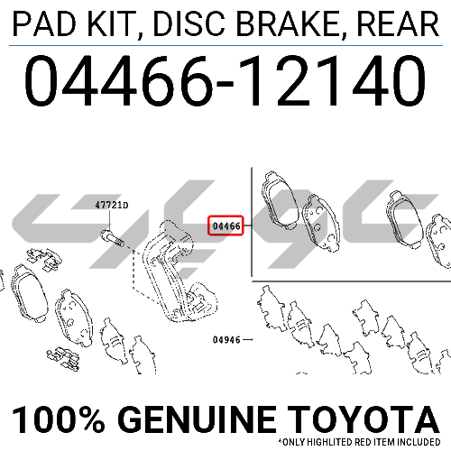 PAD KIT, DISC BRAKE, REAR