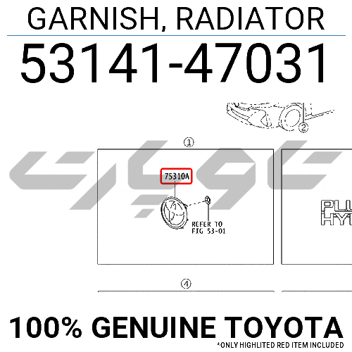 GARNISH, RADIATOR