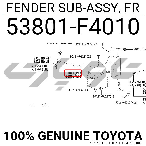 FENDER SUB-ASSY, FR