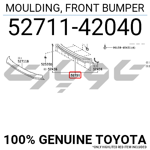 MOULDING, FRONT BUMPER