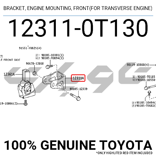 BRACKET, ENGINE MOUNTING, FRONT(FOR TRANSVERSE ENGINE)