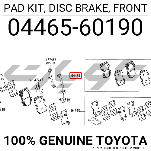 PAD KIT, DISC BRAKE, FRONT