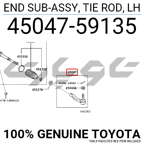 END SUB-ASSY, TIE ROD, LH
