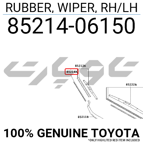 RUBBER, WIPER, RH/LH