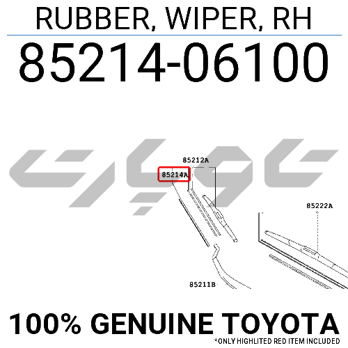 RUBBER, WIPER, RH