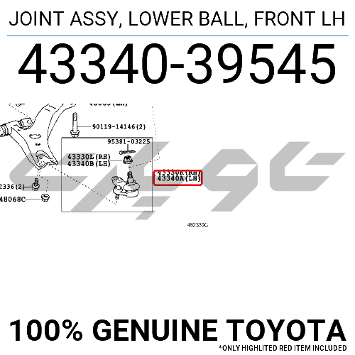 JOINT ASSY, LOWER BALL, FRONT LH