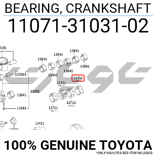 BEARING, CRANKSHAFT