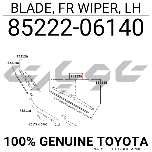 BLADE, FR WIPER, LH