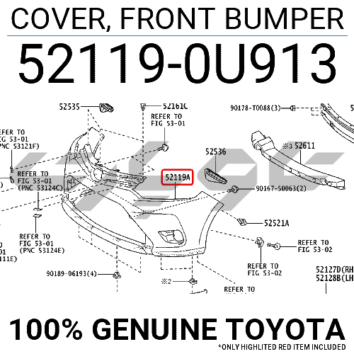 COVER, FRONT BUMPER