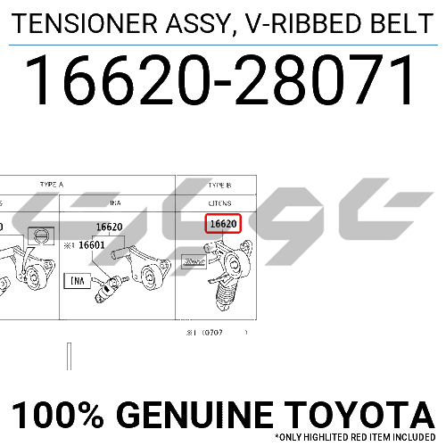 TENSIONER ASSY, V-RIBBED BELT