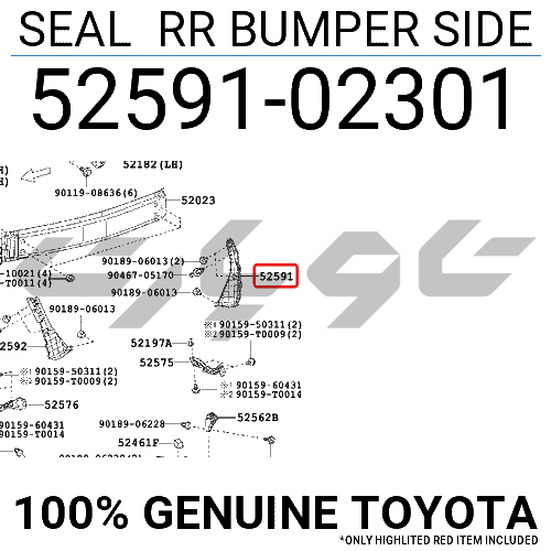 SEAL RR BUMPER SIDE