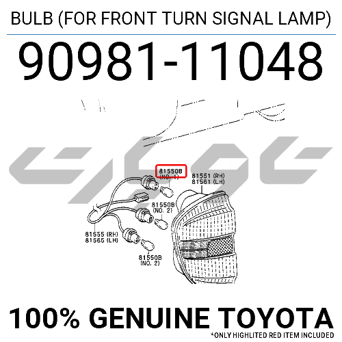 BULB (FOR FRONT TURN SIGNAL LAMP)