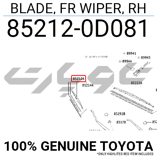 BLADE, FR WIPER, RH