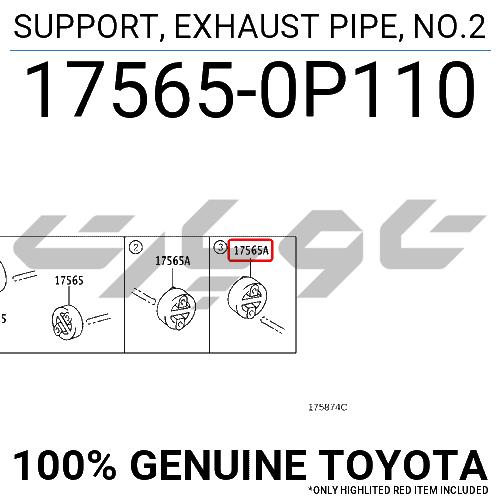 SUPPORT, EXHAUST PIPE, NO.2