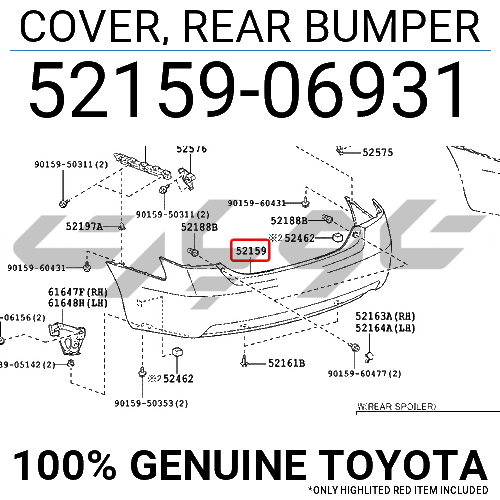 COVER, REAR BUMPER