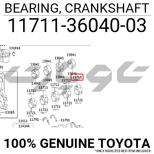 BEARING, CRANKSHAFT